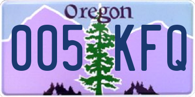 OR license plate 005KFQ