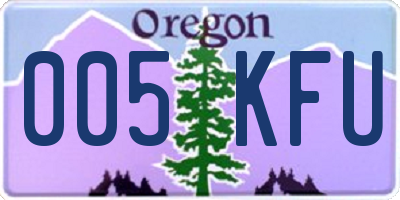 OR license plate 005KFU