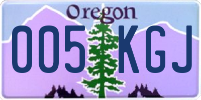 OR license plate 005KGJ
