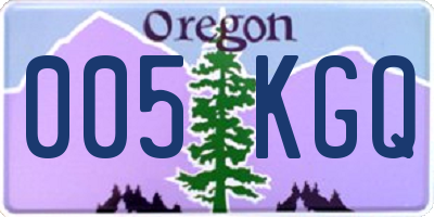 OR license plate 005KGQ