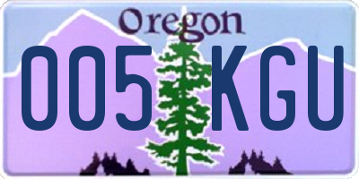OR license plate 005KGU