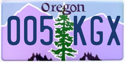 OR license plate 005KGX