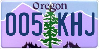 OR license plate 005KHJ