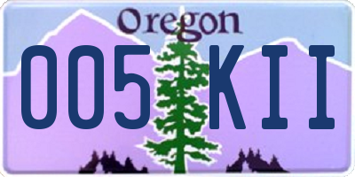 OR license plate 005KII