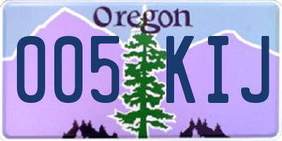 OR license plate 005KIJ