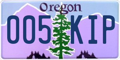 OR license plate 005KIP