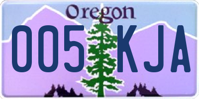 OR license plate 005KJA