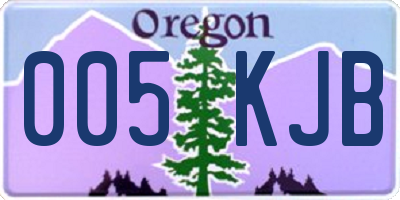 OR license plate 005KJB