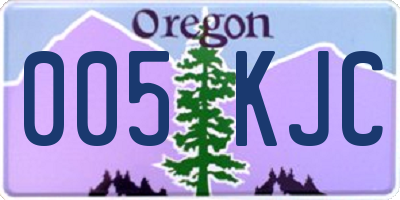 OR license plate 005KJC