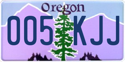 OR license plate 005KJJ