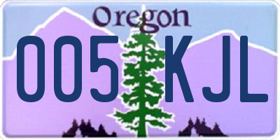 OR license plate 005KJL