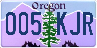 OR license plate 005KJR