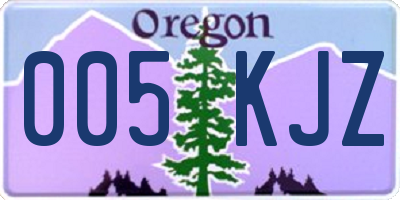 OR license plate 005KJZ