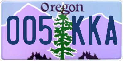 OR license plate 005KKA