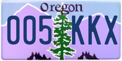 OR license plate 005KKX