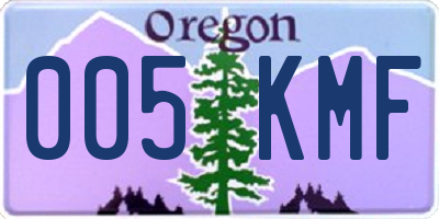 OR license plate 005KMF