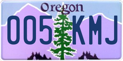 OR license plate 005KMJ