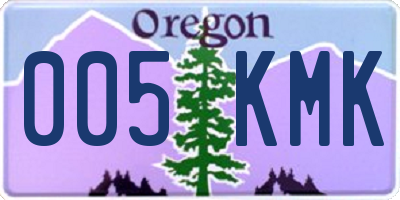 OR license plate 005KMK
