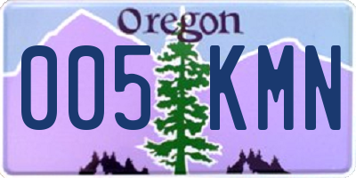 OR license plate 005KMN