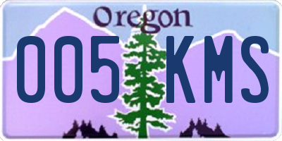 OR license plate 005KMS