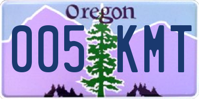 OR license plate 005KMT