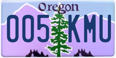 OR license plate 005KMU