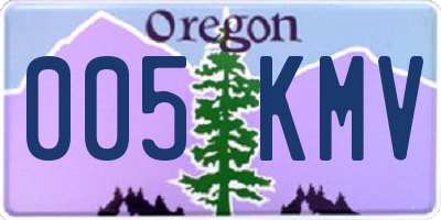 OR license plate 005KMV