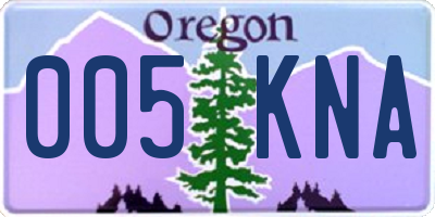 OR license plate 005KNA