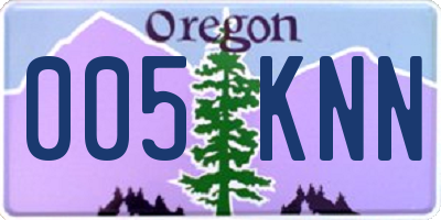 OR license plate 005KNN