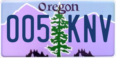 OR license plate 005KNV