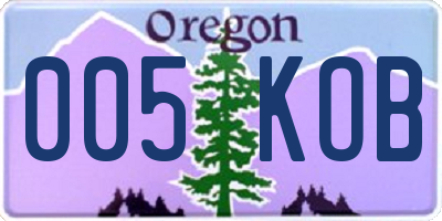 OR license plate 005KOB