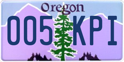 OR license plate 005KPI