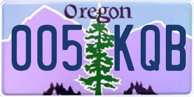 OR license plate 005KQB