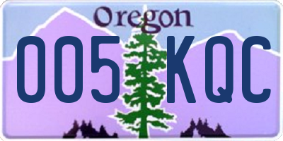 OR license plate 005KQC