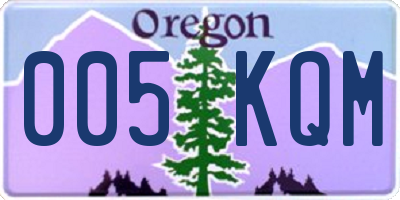 OR license plate 005KQM