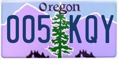 OR license plate 005KQY