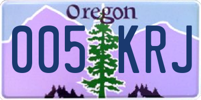 OR license plate 005KRJ