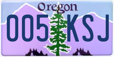 OR license plate 005KSJ