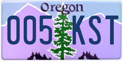 OR license plate 005KST