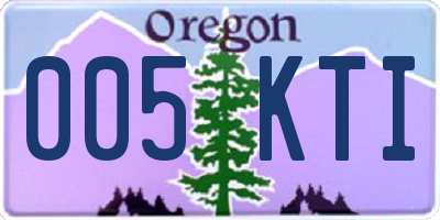 OR license plate 005KTI
