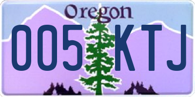 OR license plate 005KTJ