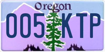 OR license plate 005KTP