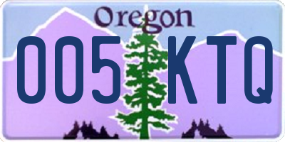 OR license plate 005KTQ