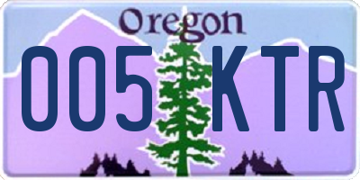 OR license plate 005KTR