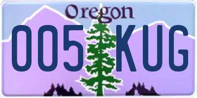 OR license plate 005KUG