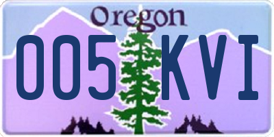 OR license plate 005KVI