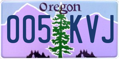 OR license plate 005KVJ