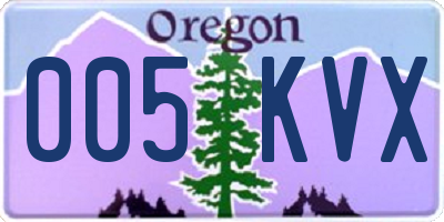 OR license plate 005KVX