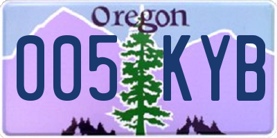 OR license plate 005KYB