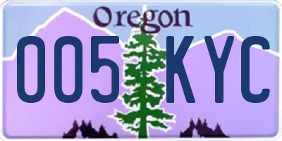 OR license plate 005KYC
